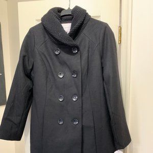 Jessica Simpson NWT Black Pea Coat LONG XL